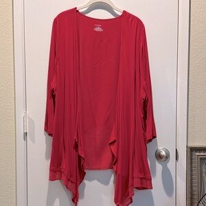 Lane Bryant Vibrant Open Cardigan With Sheer Detailing